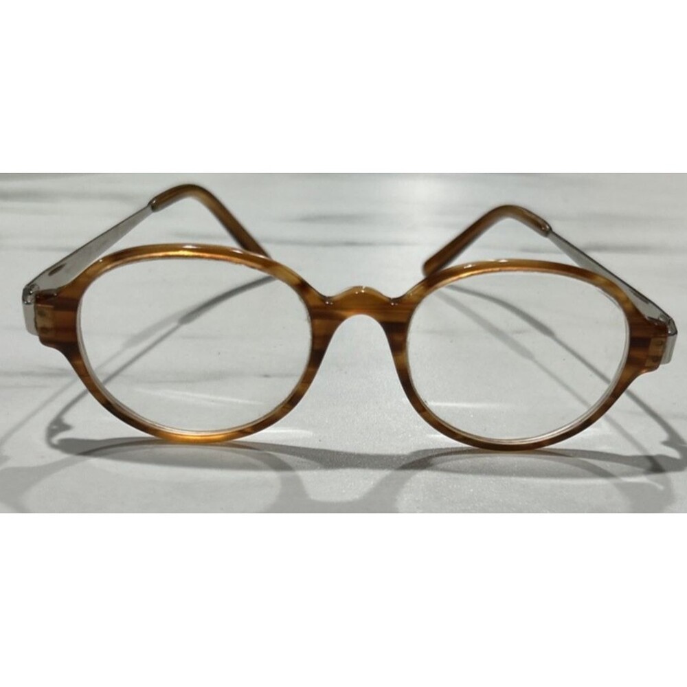 Epson 773 round tortoise eyeglasses Handmade in Germany Brown 45 19 140